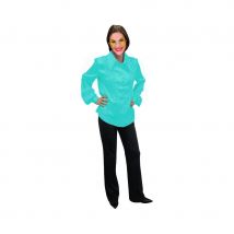 Chemise bleue super ruche femme (M)
