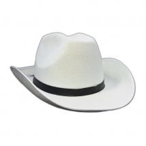 Chapeau cow-boy blanc