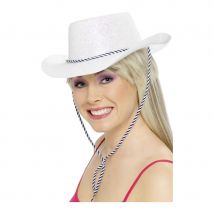 chapeau cowgirl blanc brillant (blanc)