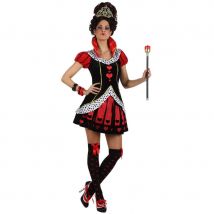 Costume court de reine de coeur pour femme adulte (M/L)