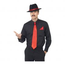 chapeau, cravate et mouchoir de gangster (Taille unique)