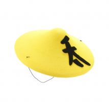 Chapeau chinois jaune en feutrine