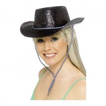 chapeau cowgirl noir brillant (noir)