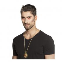 Collier doré avec médaillon de vampire