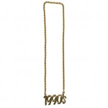 Collier doré avec pendentif 1990 (Pendentif 1990)