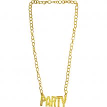 Collier doré avec pendentif PARTY