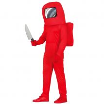 Combinaison d'astronaute rouge unie pour homme (L)