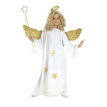 Costume d'ange blanc étoiles dorées pour enfant (11/13 ans)