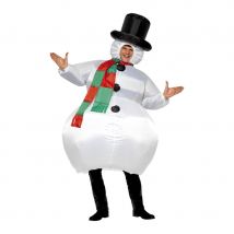 Costume de bonhomme de neige gonflable (Taille unique)