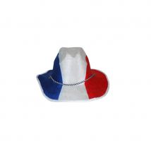 Chapeau de cow-boy drapeau francais