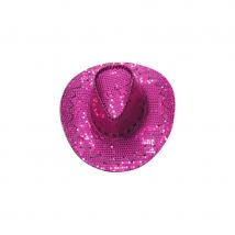 Chapeau de cowboy paillettes rose (ROSE)