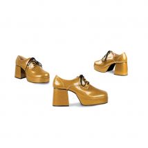 Chaussures dorées disco à talon haut (43)