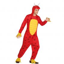 Combinaison de dragon rouge et jaune pour homme (M/L)
