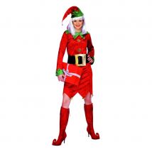 Costume d'elfe de noel pour femme (M)