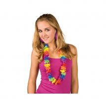 Collier de fleurs hawaien en tissu