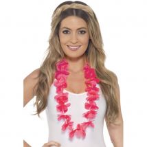 Collier de fleurs rose Hawaïen