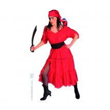 Costume de femme de pirate rouge (M)