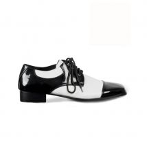 Chaussures de gangster blanche noire pour homme (43)