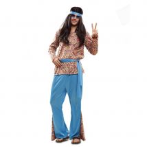 Costume de hippie bleu pour homme (M/L)