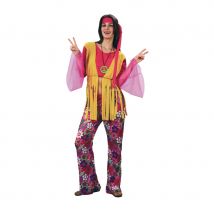 Costume de hippie rose pour femme (S)