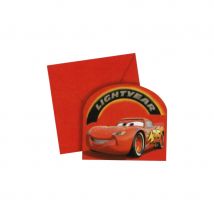 Cartes d'invitation + enveloppes Cars