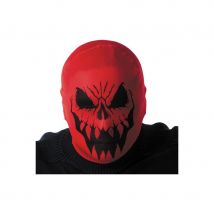 Cagoule de monstre squelette rouge