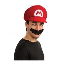 Casquette de mario et moustache