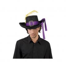 Chapeau de mousquetaire avec ruban violet