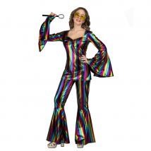 Costume disco multicolore pour femme (M/L)
