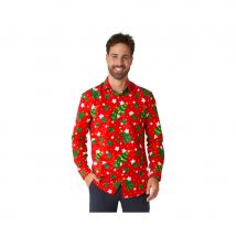 Chemise de Noël rouge pour homme (M)