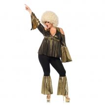 Costume disco noir or grande taille pour femme (XXXL)