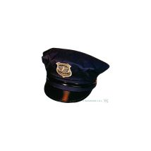 Casquette de police américaine noire (noire)