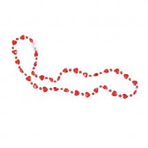 Collier de perles coeurs rouges