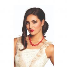 Collier de perles rouges (Rouge)