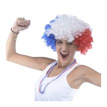 Colliers de perles bleu blanc rouge