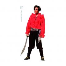 Costume de pirate homme rouge et noir (L)
