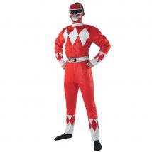 Costume de power Rangers rouge pour homme (XL)