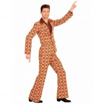 Costume disco psychedelique orange homme (L)