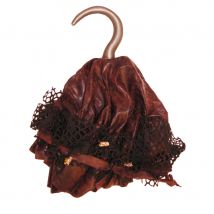 Crochet de pirate avec manchon marron simili cuir