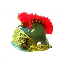 Casque de romain en plastique crête rouge