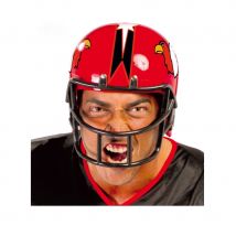 Casque de rugbyman rouge pour adulte