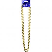 Collier double rangée de perles dorées