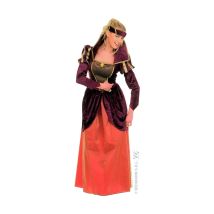 Costume de Reine médiévale en velours (m)