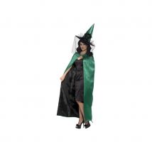 Cape de sorcière verte réversible (Taille unique)