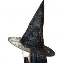 Chapeau de sorciere avec toile paillettés