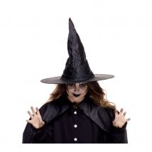 Chapeau de sorcière pointu noir pour enfant