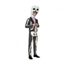 Costume de squelette avec grosse tête pour homme (L)