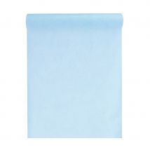 Chemin de table bleu clair de 10 m