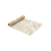 Chemin de table feuilles de palmier dorées