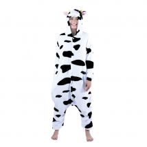 Combinaison de vache blanche et noire (Taille unique)